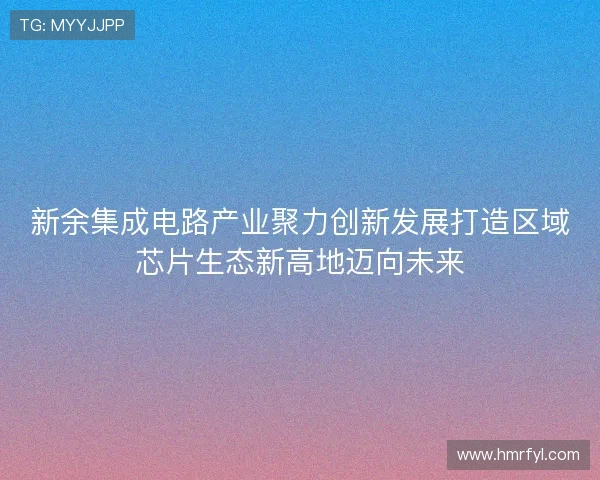 新余集成电路产业聚力创新发展打造区域芯片生态新高地迈向未来